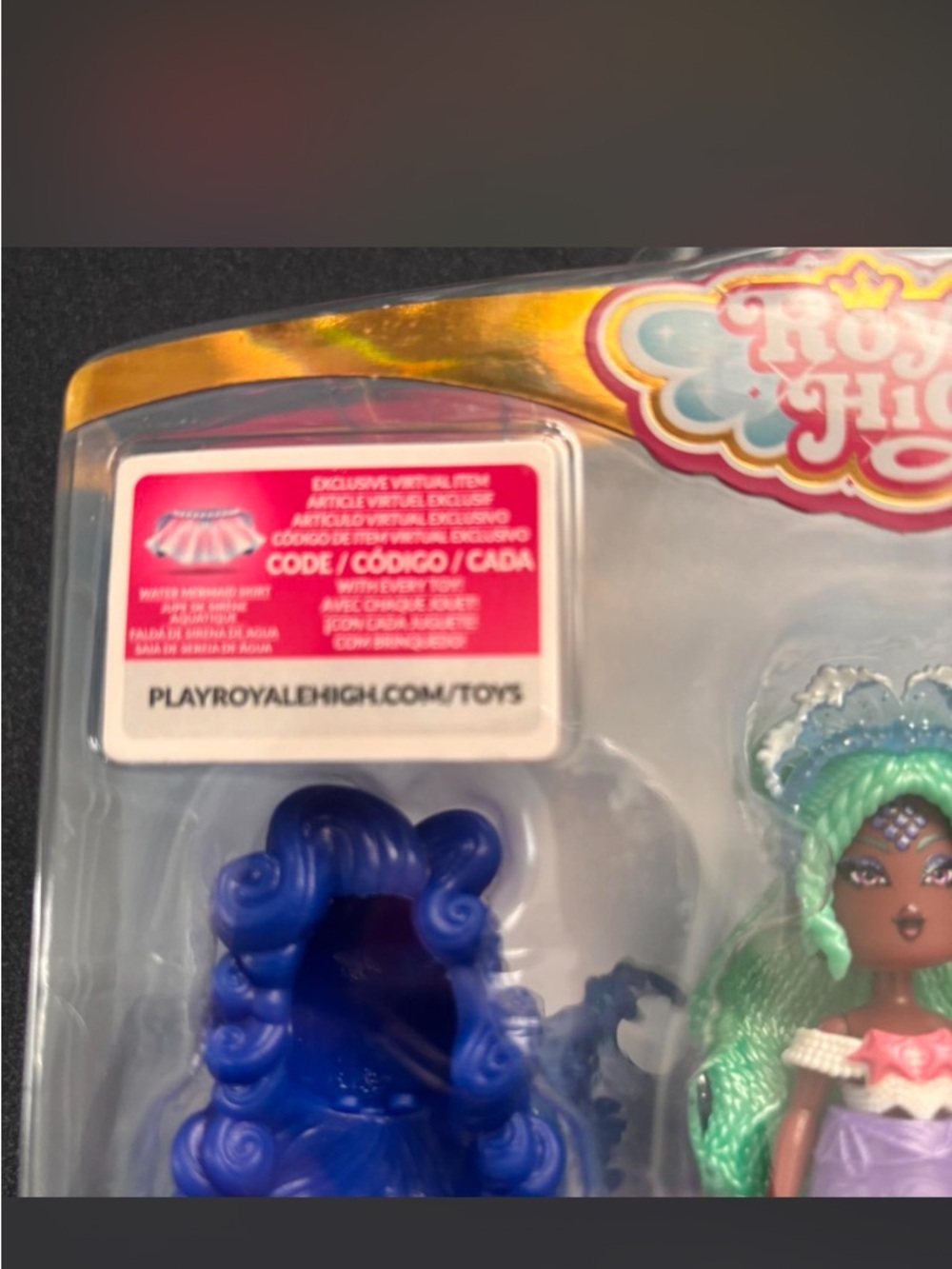 Royal high Water Mermaid Doll - Green Hair, Purple Outfit w codes - Picture 3 of 7